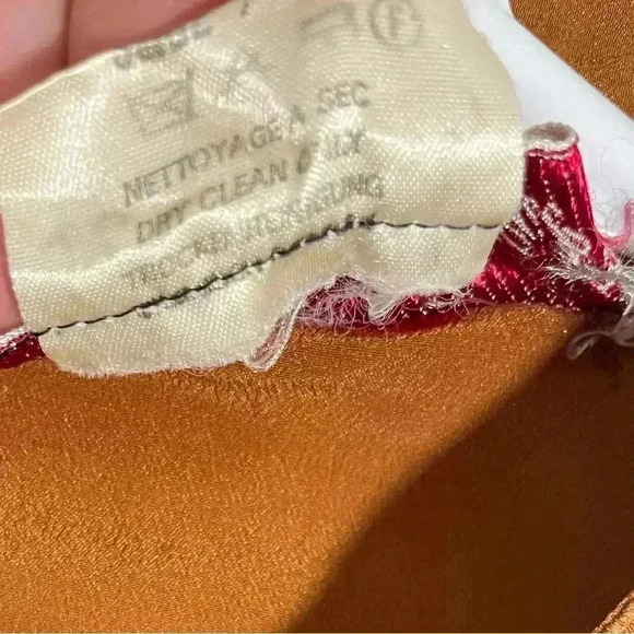 Madame de Saint Gil Vintage Caramel Brown Layered Silk Long Sleeve Blouse Sz 40 - Picture 4 of 8